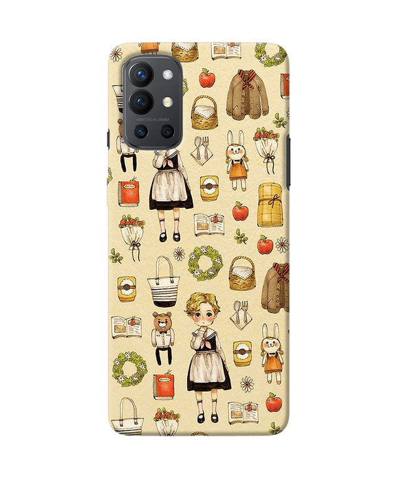 Canvas girl print Oneplus 9R Back Cover