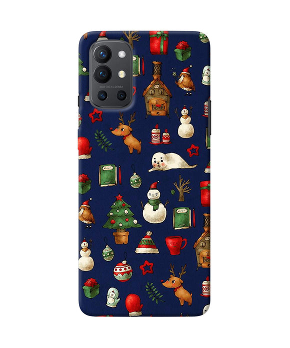 Canvas christmas print Oneplus 9R Back Cover