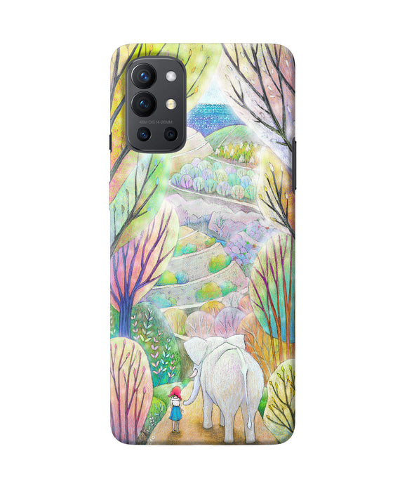 Natual elephant girl Oneplus 9R Back Cover