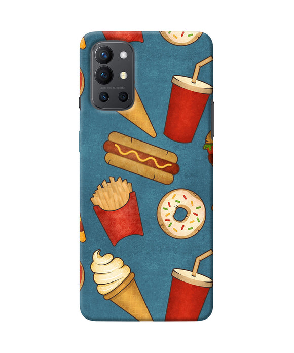 Abstract food print Oneplus 9R Back Cover