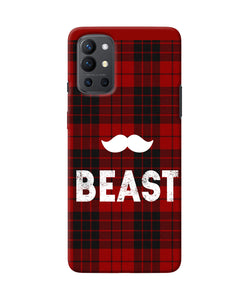 Beast red square Oneplus 9R Back Cover