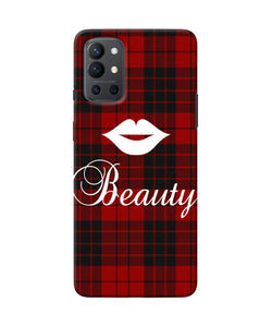 Beauty red square Oneplus 9R Back Cover