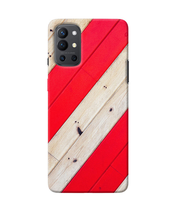 Abstract red brown wooden Oneplus 9R Back Cover