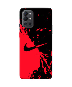 Nike red black poster Oneplus 9R Back Cover