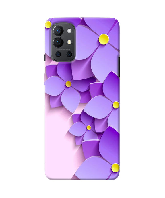 Violet flower craft Oneplus 9R Back Cover