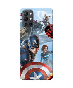 Avengers on the sky Oneplus 9R Back Cover