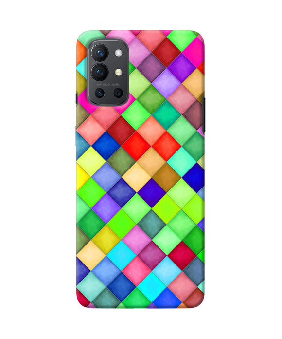 Abstract colorful squares Oneplus 9R Back Cover