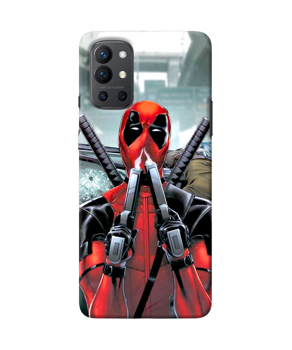 Deadpool with gun Oneplus 9R Back Cover