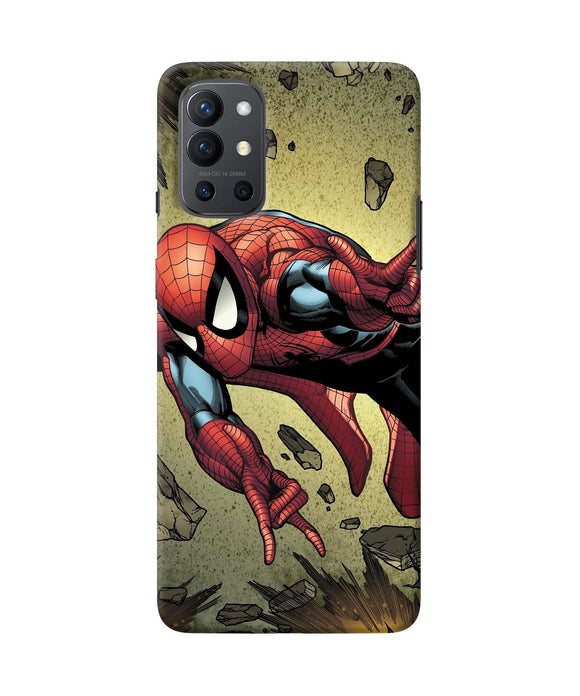 Spiderman on sky Oneplus 9R Back Cover