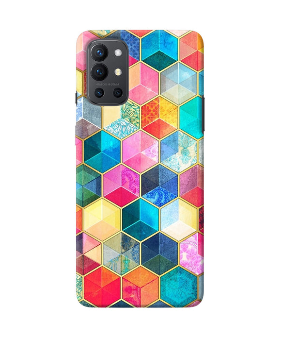 Abstract color box Oneplus 9R Back Cover