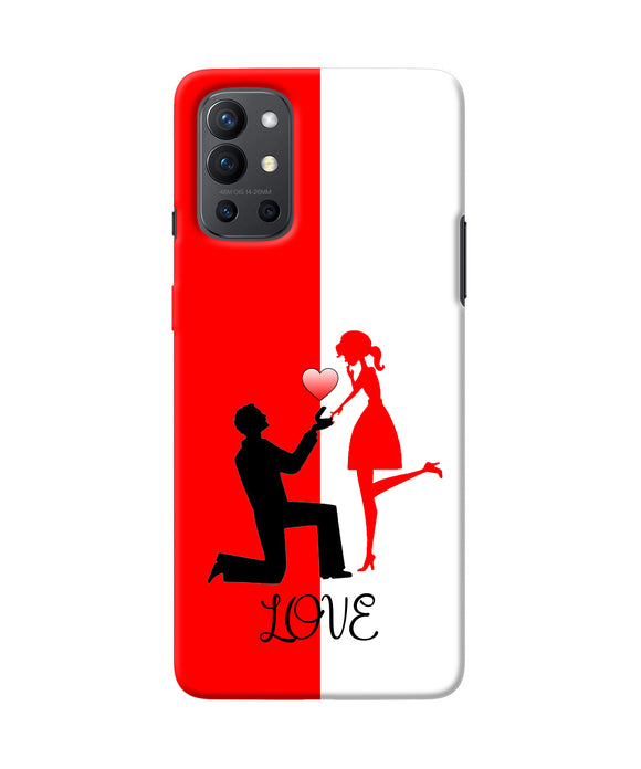 Love propose red and white Oneplus 9R Back Cover