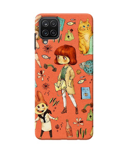 Canvas little girl print Samsung M12 / F12 Back Cover