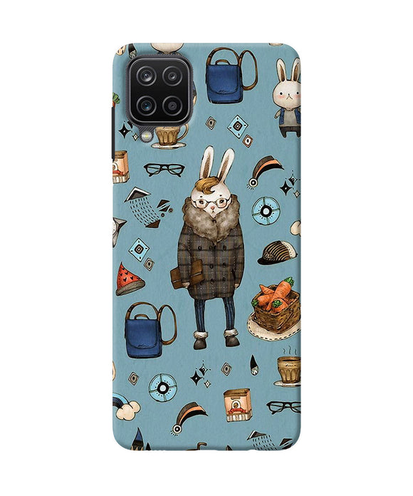 Canvas rabbit print Samsung M12 / F12 Back Cover