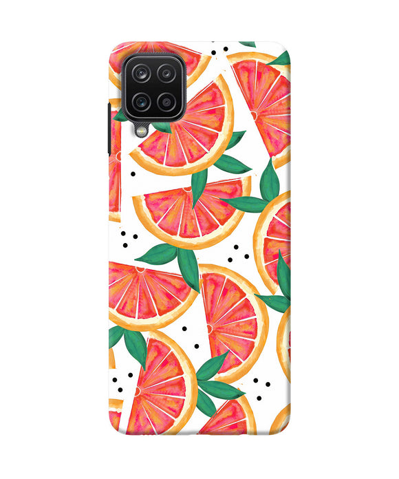 Abstract orange print Samsung M12 / F12 Back Cover