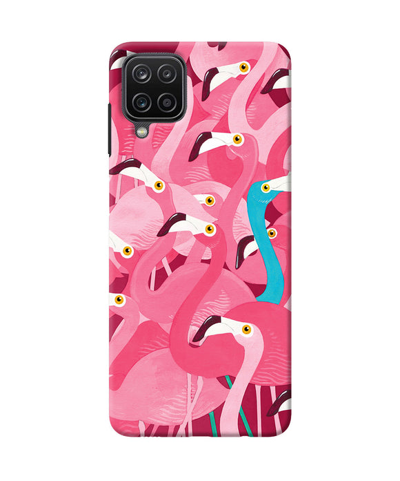 Abstract sheer bird pink print Samsung M12 / F12 Back Cover