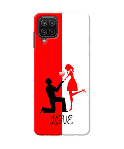 Love propose red and white Samsung M12 / F12 Back Cover