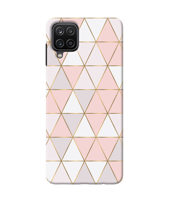 Abstract pink triangle pattern Samsung M12 / F12 Back Cover