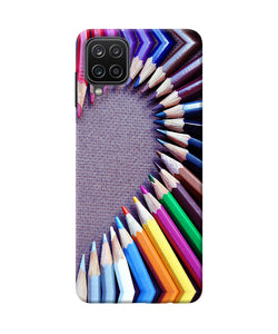 Color pencil half heart Samsung M12 / F12 Back Cover