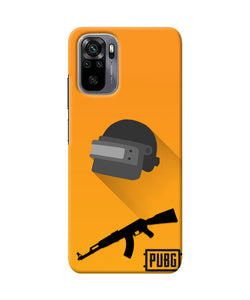 PUBG Helmet and Gun Redmi Note 10/10S Real 4D Back Cover