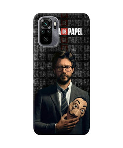 Money Heist Professor with Mask Redmi Note 10/10S Back Cover