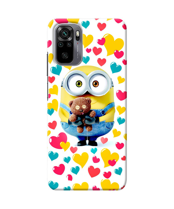 Minion teddy hearts Redmi Note 10/10S Back Cover