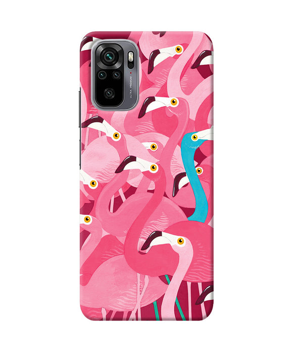 Abstract sheer bird pink print Redmi Note 10/10S Back Cover