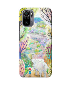 Natual elephant girl Redmi Note 10/10S Back Cover