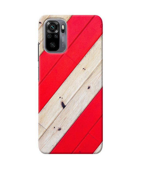 Abstract red brown wooden Redmi Note 10/10S Back Cover