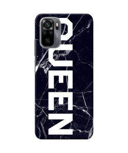 Queen marble text Redmi Note 10/10S Back Cover