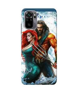 Aquaman couple water Redmi Note 10/10S Back Cover