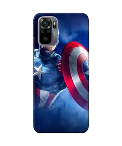 Captain america on sky Redmi Note 10/10S Back Cover