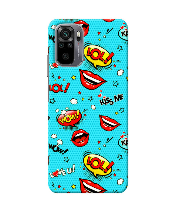 Lol lips print Redmi Note 10/10S Back Cover