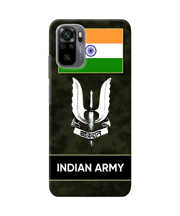 Indian flag balidan logo Redmi Note 10/10S Back Cover