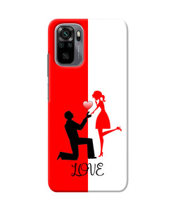 Love propose red and white Redmi Note 10/10S Back Cover