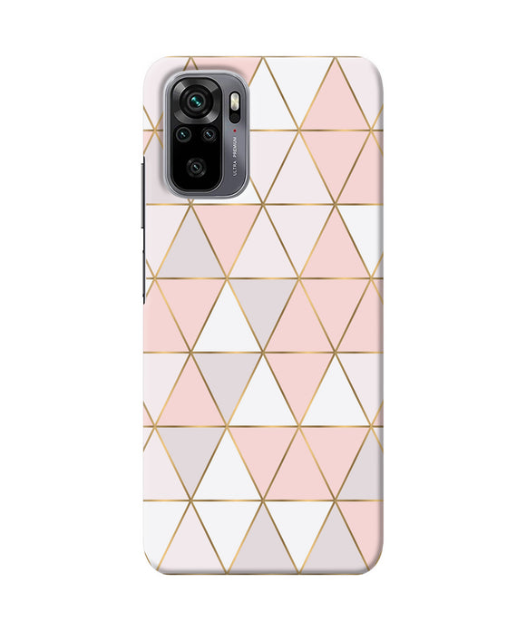 Abstract pink triangle pattern Redmi Note 10/10S Back Cover