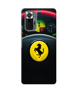 Ferrari Steeriing Wheel Redmi Note 10 Pro Real 4D Back Cover