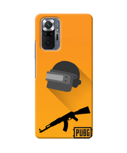 PUBG Helmet and Gun Redmi Note 10 Pro Real 4D Back Cover