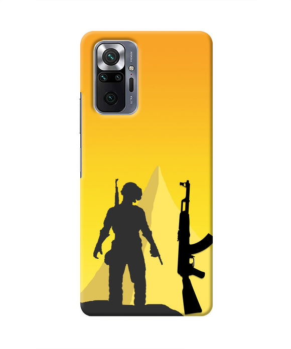 PUBG Silhouette Redmi Note 10 Pro Real 4D Back Cover