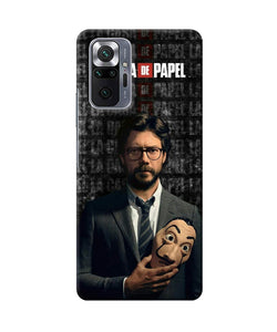 Money Heist Professor with Mask Redmi Note 10 Pro Back Cover