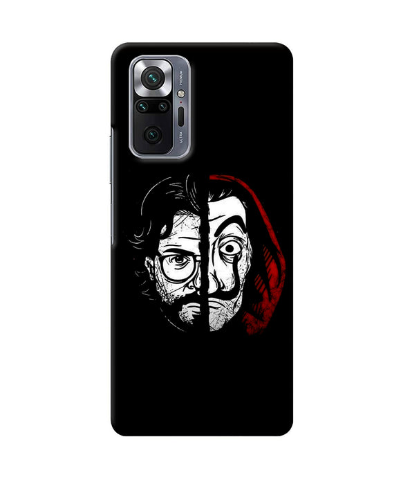 Money Heist Professor Mask Sketch Redmi Note 10 Pro Back Cover