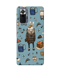 Canvas rabbit print Redmi Note 10 Pro Back Cover