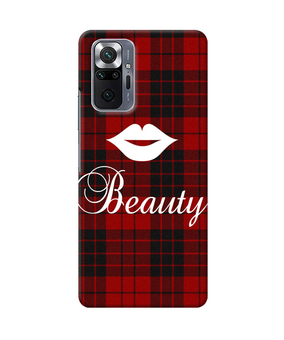 Beauty red square Redmi Note 10 Pro Back Cover