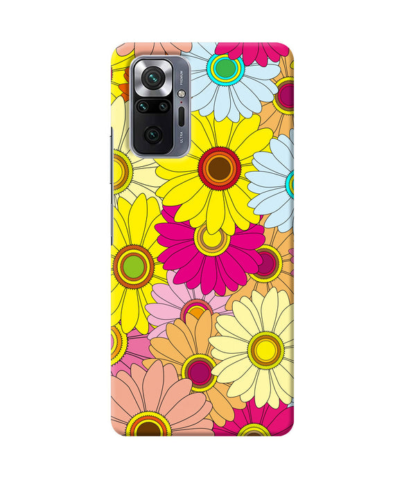 Abstract colorful flowers Redmi Note 10 Pro Back Cover