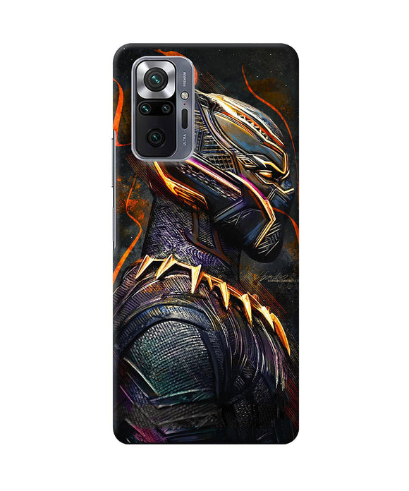 Black panther side face Redmi Note 10 Pro Back Cover