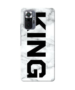 King marble text Redmi Note 10 Pro Back Cover