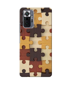 Wooden puzzle Redmi Note 10 Pro Back Cover