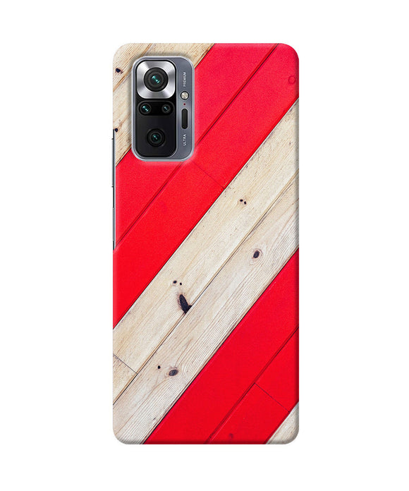 Abstract red brown wooden Redmi Note 10 Pro Back Cover