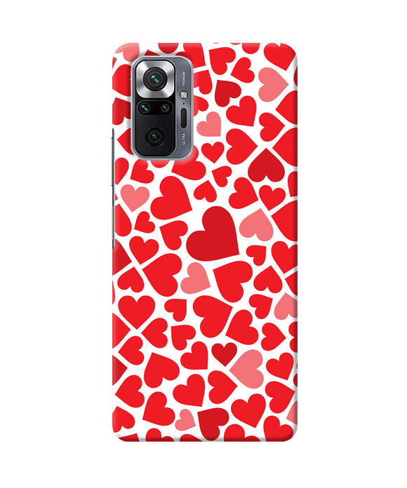 Red heart canvas print Redmi Note 10 Pro Back Cover