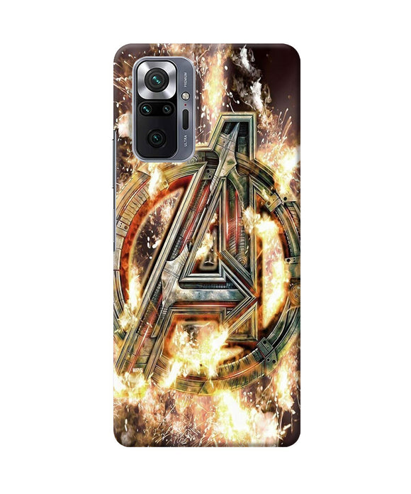 Avengers burning logo Redmi Note 10 Pro Back Cover