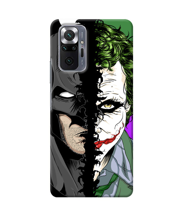 Batman vs joker half face Redmi Note 10 Pro Back Cover